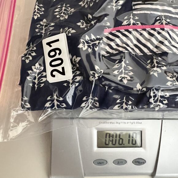 Talbots Top Womens 2XP Blue Floral Button Up Cotton Boho Artsy Minimalist Work - Picture 9 of 9